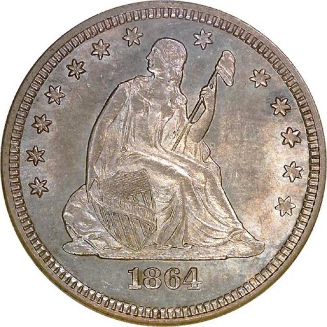 Монета Seated Liberty Quarter, ¼ долара 1864, США, США