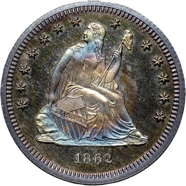 Монета Seated Liberty Quarter, ¼ долара 1862, США, США