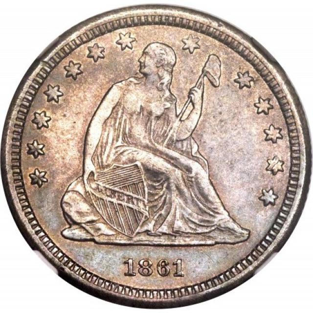 Монета Seated Liberty Quarter, ¼ долара 1861, США, США