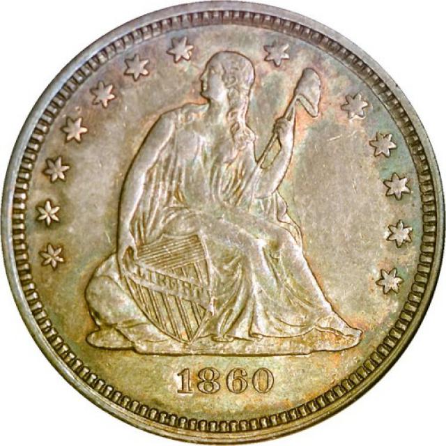 Монета Seated Liberty Quarter, ¼ долара 1860, США, США