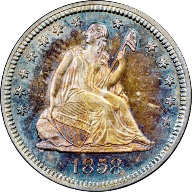 Монета Seated Liberty Quarter, ¼ долара 1858, США, США