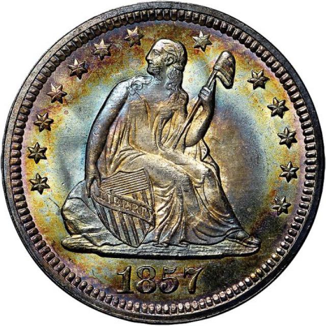 Монета Seated Liberty Quarter, ¼ долара 1857, США, США