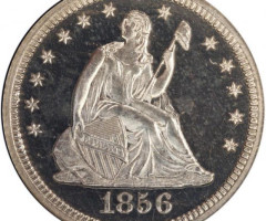 Монета Seated Liberty Quarter, ¼ долара 1856, США, США