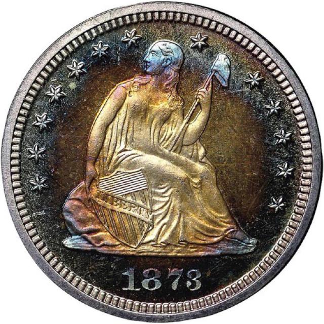 Монета Seated Liberty Quarter, ¼ долара 1873, США, США