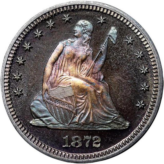 Монета Seated Liberty Quarter, ¼ долара 1872, США, США