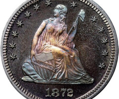 Монета Seated Liberty Quarter, ¼ долара 1872, США, США
