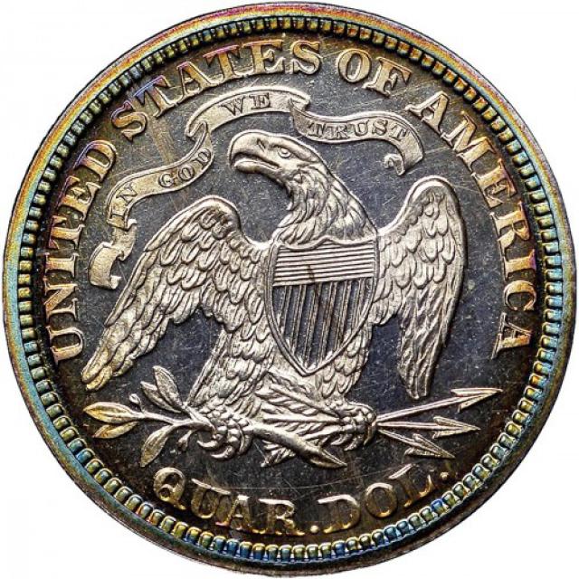 Монета Seated Liberty Quarter, ¼ долара 1869, США, США
