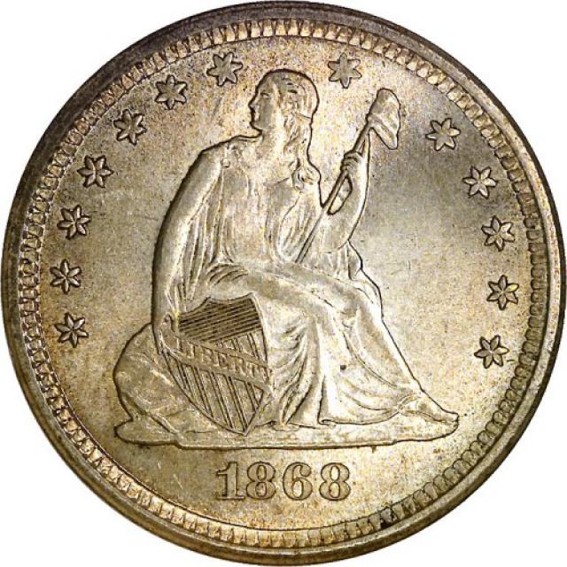 Монета Seated Liberty Quarter, ¼ долара 1868, США, США