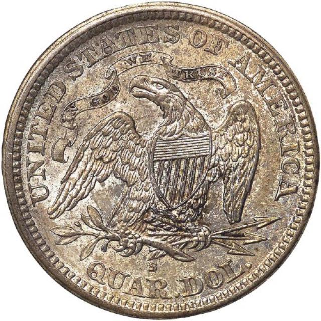 Монета Seated Liberty Quarter, ¼ долара 1866, США, США