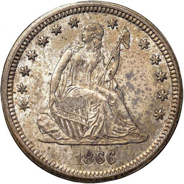 Монета Seated Liberty Quarter, ¼ долара 1866, США, США