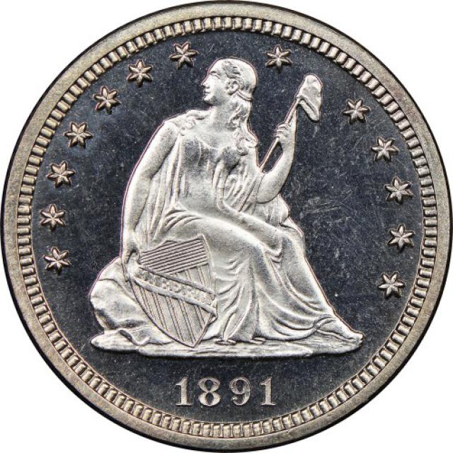 Монета Seated Liberty Quarter, ¼ долара 1891, США, США