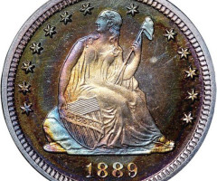 Монета Seated Liberty Quarter, ¼ долара 1889, США, США