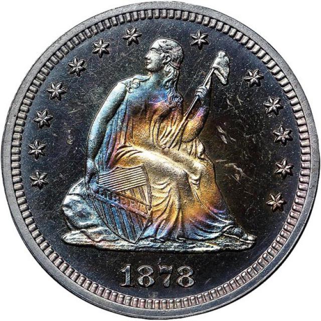 Монета Seated Liberty Quarter, ¼ долара 1878, США, США