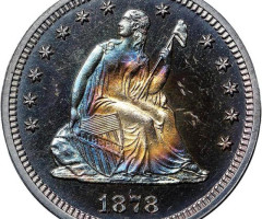 Монета Seated Liberty Quarter, ¼ долара 1878, США, США