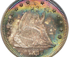 Монета Seated Liberty Quarter, ¼ долара 1877, США, США
