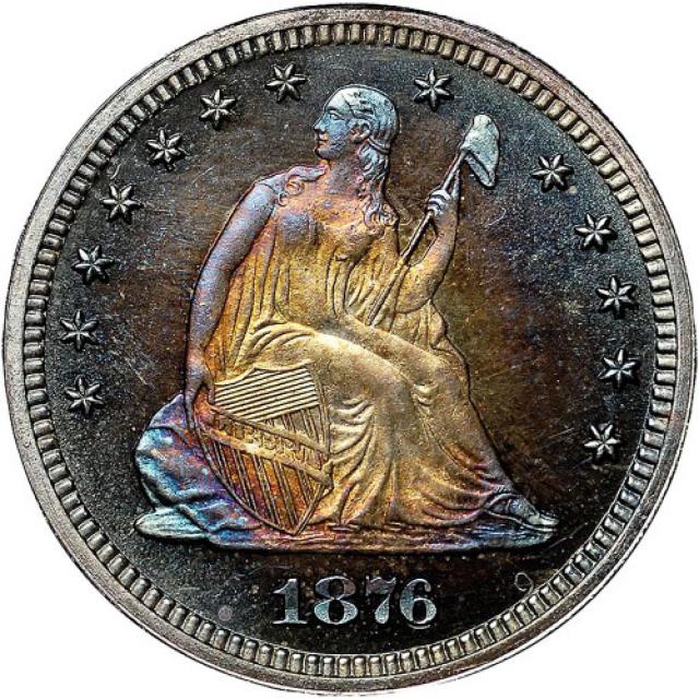 Монета Seated Liberty Quarter, ¼ долара 1876, США, США