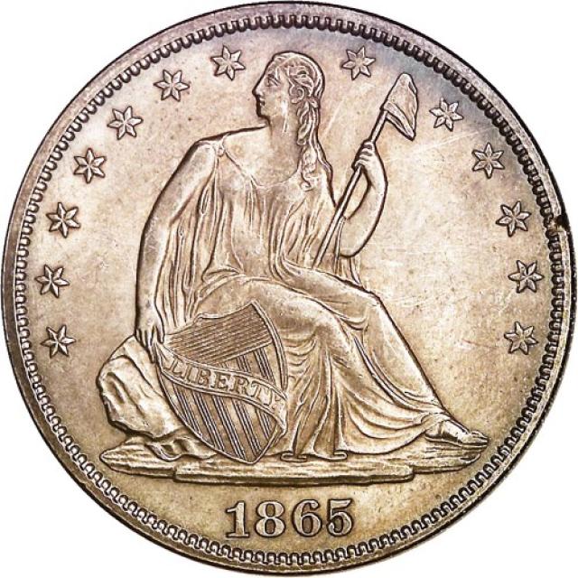 Монета Seated Liberty Half Dollar, ½ долара 1865, США, США