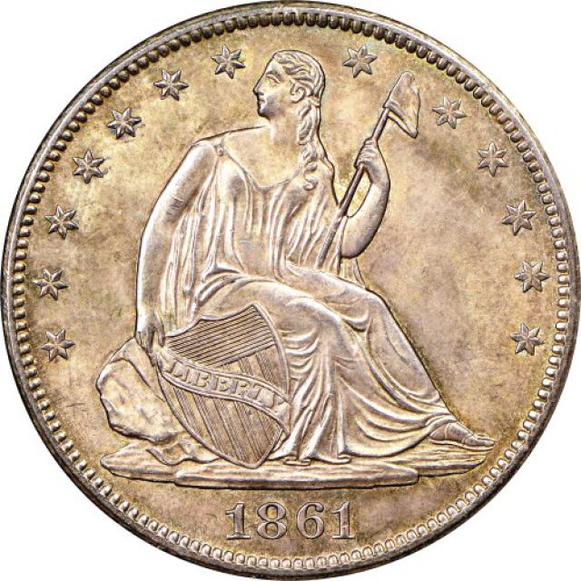 Монета Seated Liberty Half Dollar, ½ долара 1861, США, США