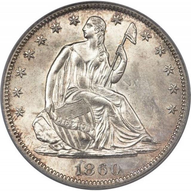 Монета Seated Liberty Half Dollar, ½ долара 1860, США, США