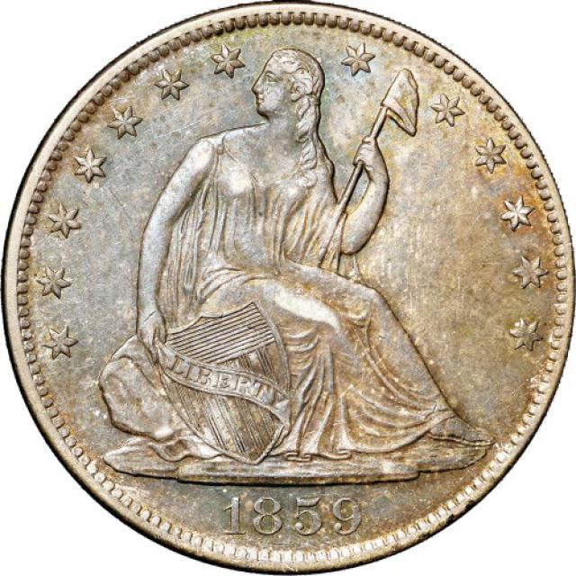 Монета Seated Liberty Half Dollar, ½ долара 1859, США, США