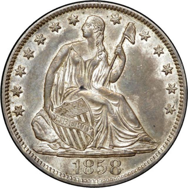 Монета Seated Liberty Half Dollar, ½ долара 1858, США, США
