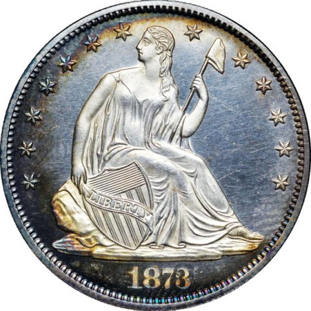 Монета Seated Liberty Half Dollar, ½ долара 1873, США, США