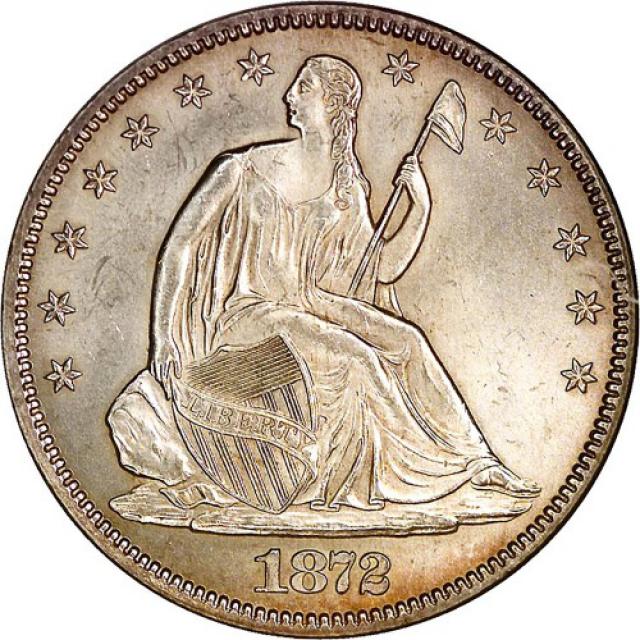 Монета Seated Liberty Half Dollar, ½ долара 1872, США, США