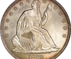 Монета Seated Liberty Half Dollar, ½ долара 1872, США, США