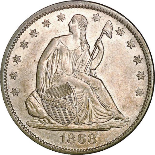 Монета Seated Liberty Half Dollar, ½ долара 1868, США, США