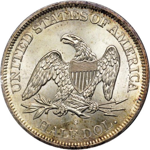 Монета Seated Liberty Half Dollar, ½ долара 1866, США, США