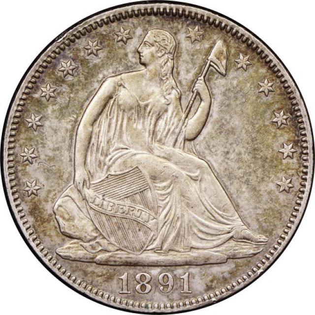 Монета Seated Liberty Half Dollar, ½ долара 1891, США, США