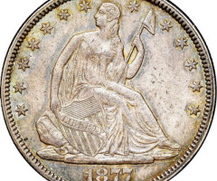 Монета Seated Liberty Half Dollar, ½ долара 1877, США, США