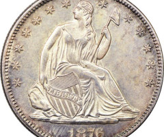 Монета Seated Liberty Half Dollar, ½ долара 1876, США, США