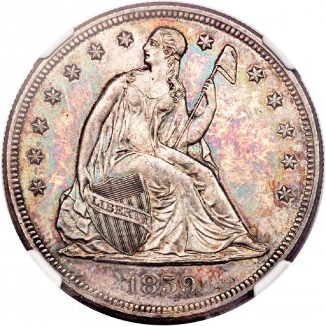 Монета Свобода, що сидить, 1 долар 1859, США, США