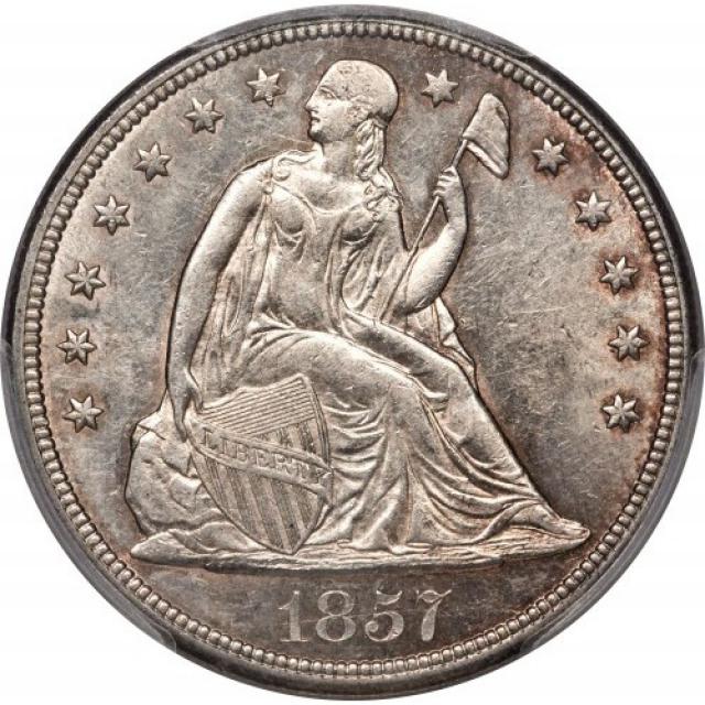 Монета Свобода, що сидить, 1 долар 1857, США, США