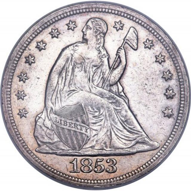 Монета Свобода, що сидить, 1 долар 1853, США, США