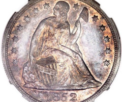 Монета Свобода, що сидить, 1 долар 1852, США, США