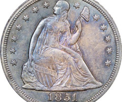 Монета Свобода, що сидить, 1 долар 1851, США, США