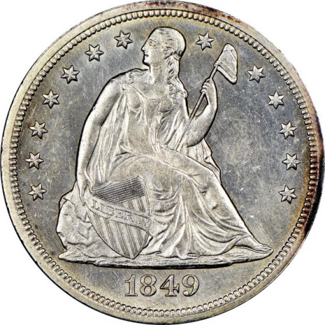 Монета Свобода, що сидить, 1 долар 1849, США, США