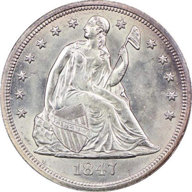 Монета Свобода, що сидить, 1 долар 1847, США, США