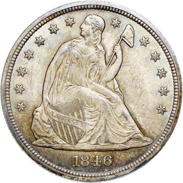 Монета Свобода, що сидить, 1 долар 1846, США, США