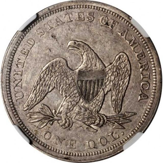 Монета Свобода, що сидить, 1 долар 1845, США, США