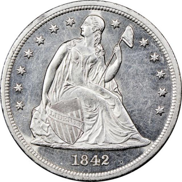 Монета Свобода, що сидить, 1 долар 1842, США, США