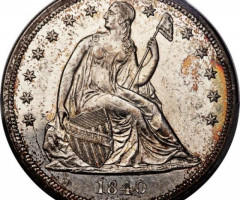 Монета Свобода, що сидить, 1 долар 1840, США, США