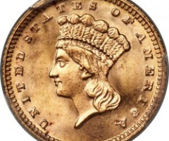 Монета Large Indian Head, 1 долар 1887, США, США