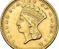 Монета Large Indian Head, 1 долар 1874, США, США