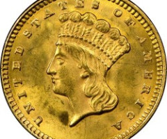 Монета Large Indian Head, 1 долар 1873, США, США