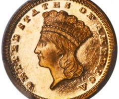 Монета Large Indian Head, 1 долар 1872, США, США