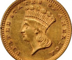 Монета Large Indian Head, 1 долар 1871, США, США