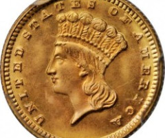 Монета Large Indian Head, 1 долар 1870, США, США